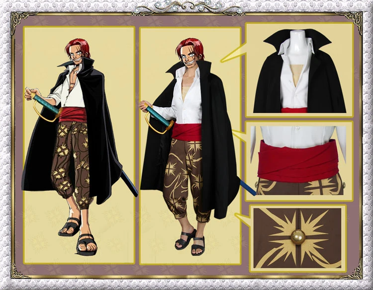 Free SHIPPING One Piece Shanks Cosplay Costume Akakami No Shankusu 