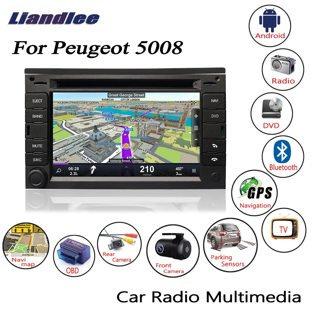 Discount Liandlee For Peugeot 5008 2012~2013 Android Car Radio CD DVD Player GPS Navi Navigation Maps Camera OBD TV HD Screen BT Media 9