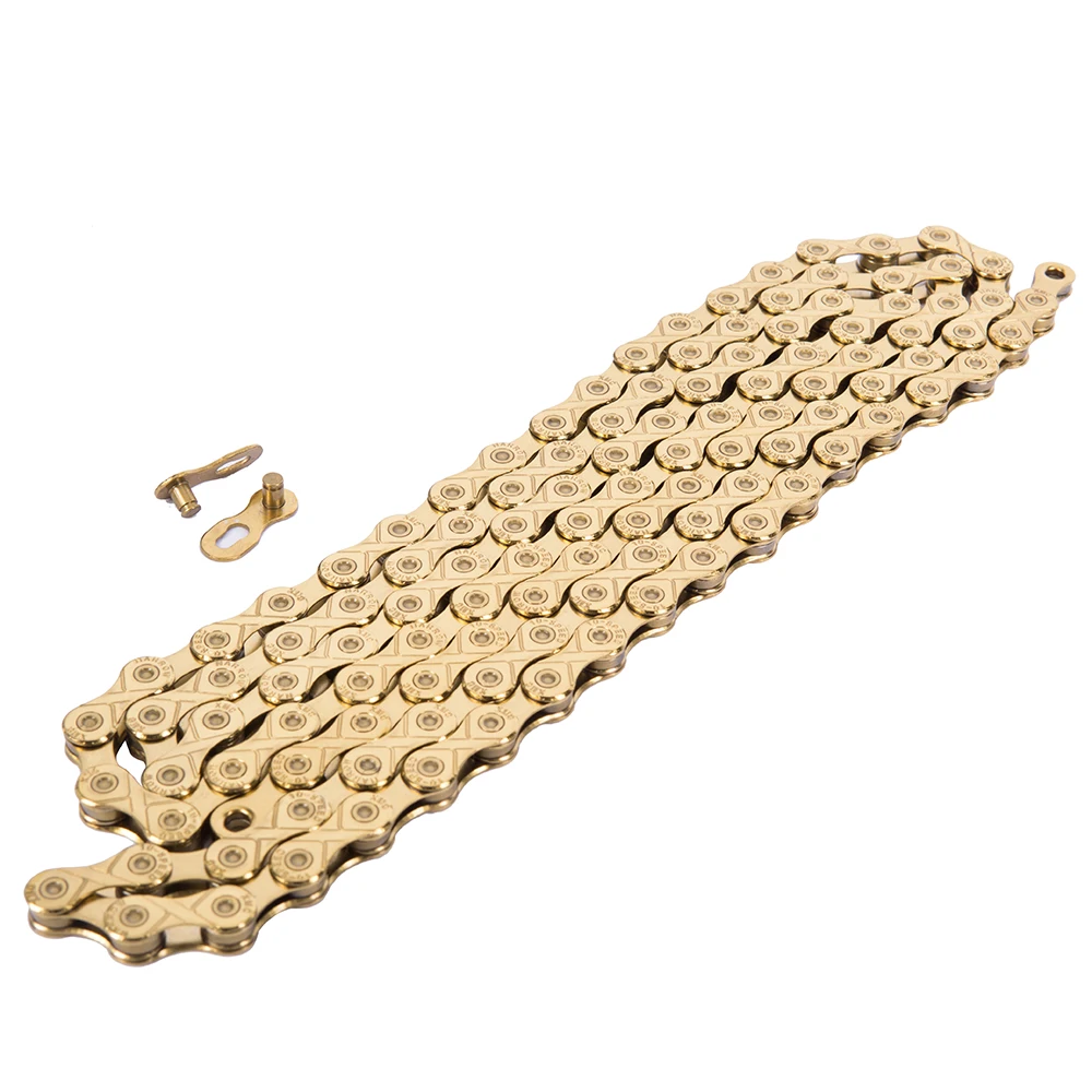 Top ZTTO MTB Mountain Bike Road Bicycle Parts High Quality Durable Gold Golden Chain 10s 20s 30s 10 Speed for Parts K7 System 1