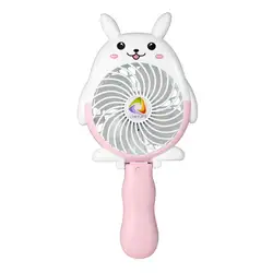 Портативный лето милые мини-ABS кролик Форма рука вентилятор охлаждения Cooler 3 Скорость Управление Регулируемый для студентов для девочек