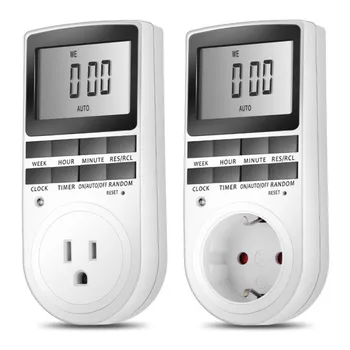 

1pcs Large Screen Digital Timer Switch Socket Wholesale LCD Display Timer Socket (EU/US)