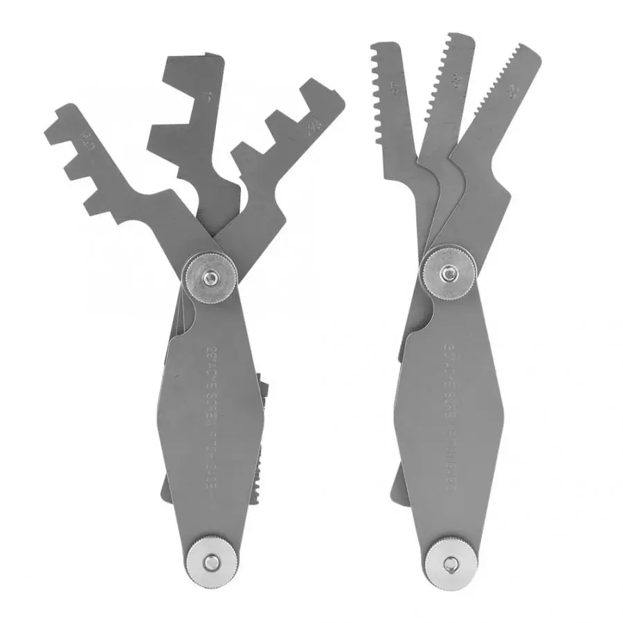

Stainless Steel T Thread Gauge Thread Whitworth Screw Pitch Gage Pitch Cutting Gauge Measuring Tool