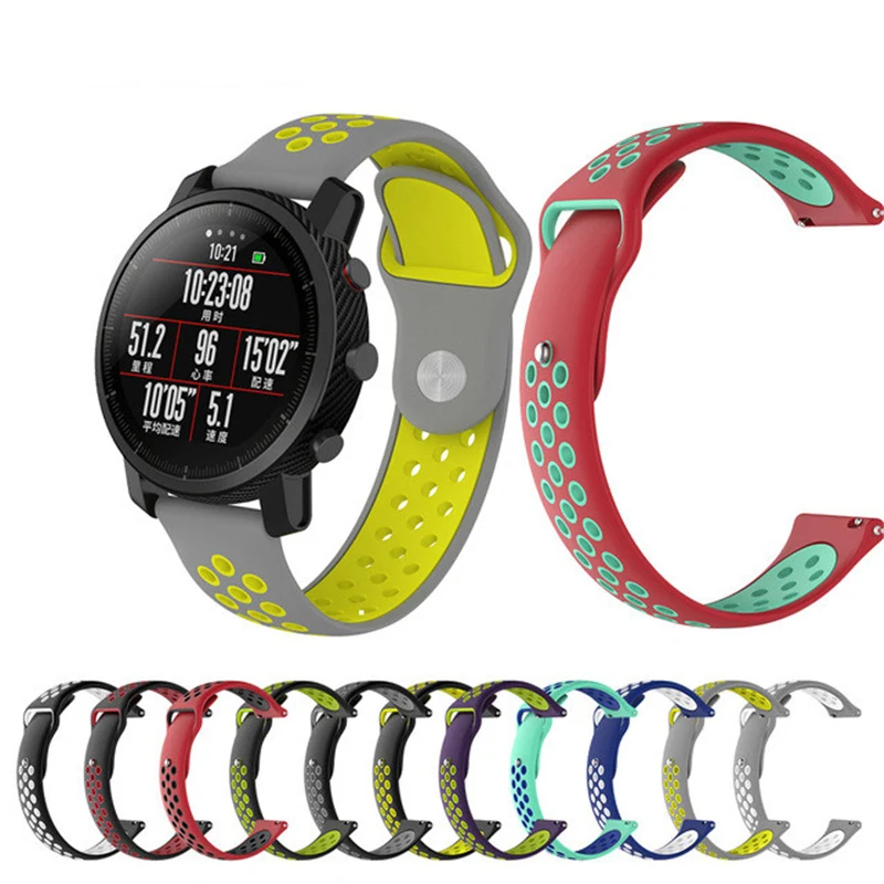 

22MM Silicone Replacement Accessory Watch Band Wrist Strap Bracelet for Huami Amazfit Stratos Smart Watch 2/2S /Samsung Gear S3