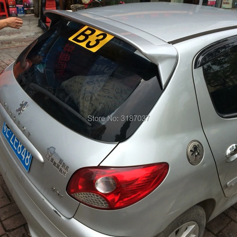 Для peugeot 206 207 Spoiler2008-2011 ABS пластик задний спойлер на крыло, крышу багажника губы крышка багажника автомобиля Стайлинг