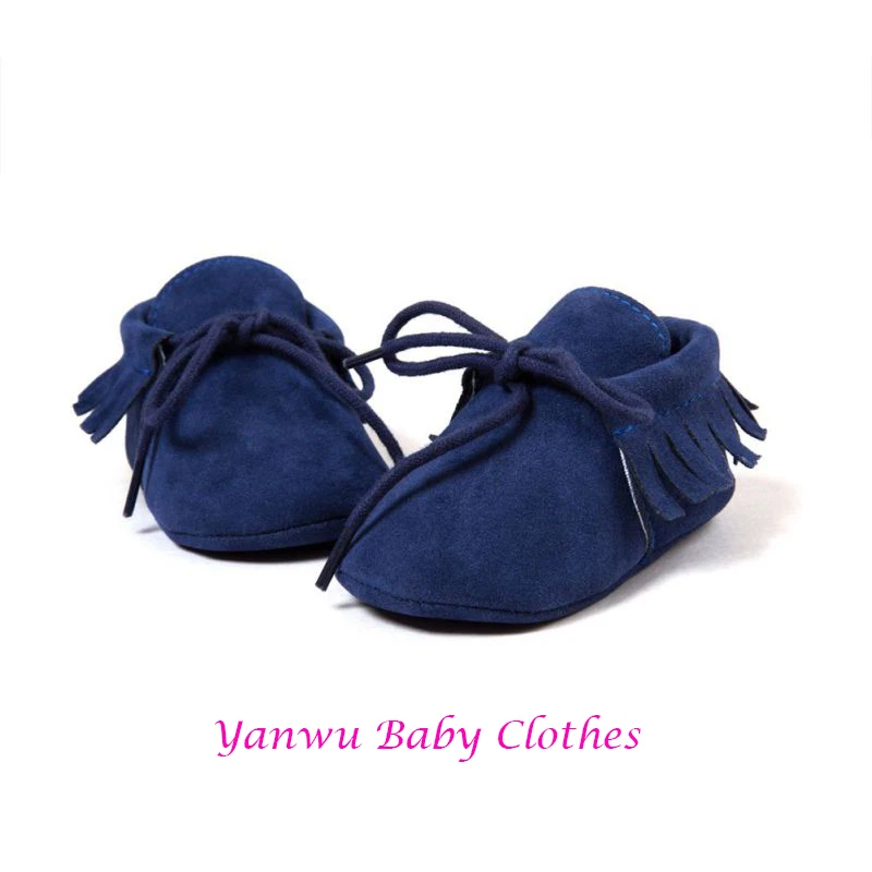 Boy Girl Soft Moccs Fringe Soft Soled Non-slip Footwear  Shoes PU Suede Leather Newborn Baby Moccasins