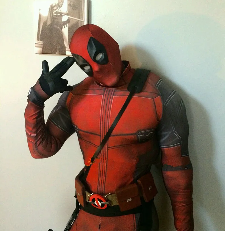 Marvel Halloween Costume Lycra Spandex Deadpool's suits