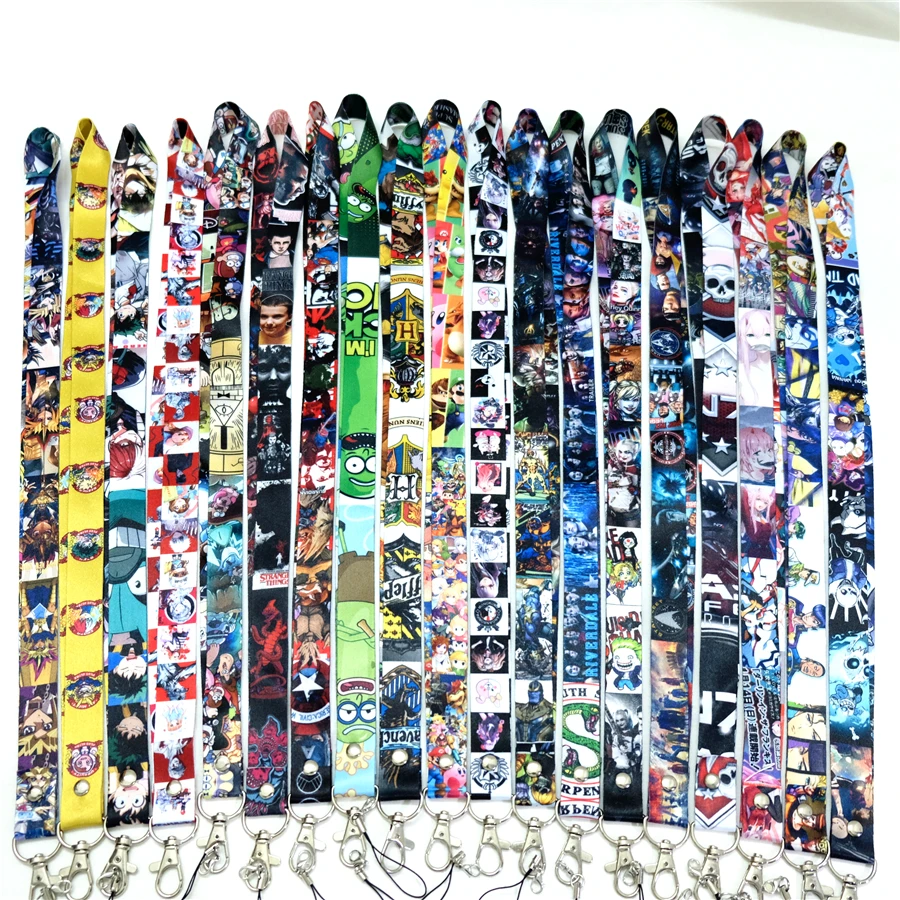 

Anime Gravity Falls Rick and morty Mario Badge Lanyard for Keys ID Holders keychain Mobile Neck Straps ID Badge Holders