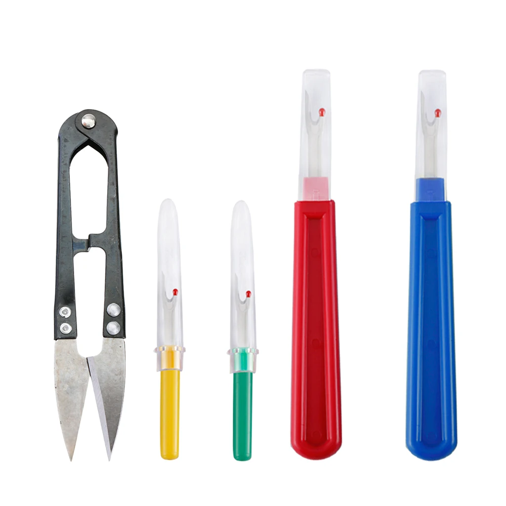 4pcs Large and Small Seam Ripper and Yarn Stitch Scissor Shear for Thread Cutting, Sewing Work