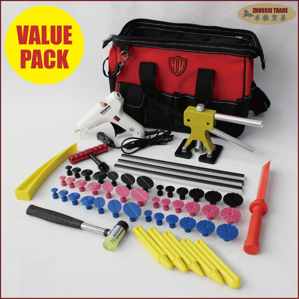 Car Body Paintless Dent Repair Tools Kits PDR Puller Hail Removal & Glue Tabs PDR-473 pdr tools paintless dent repair tools dent removal tool kits dent puller adhesive sticks glue gun puller tabs