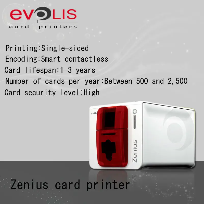 Evolis zenius ПВХ карты принтер использовать R5F008S140 YMCKO ленты