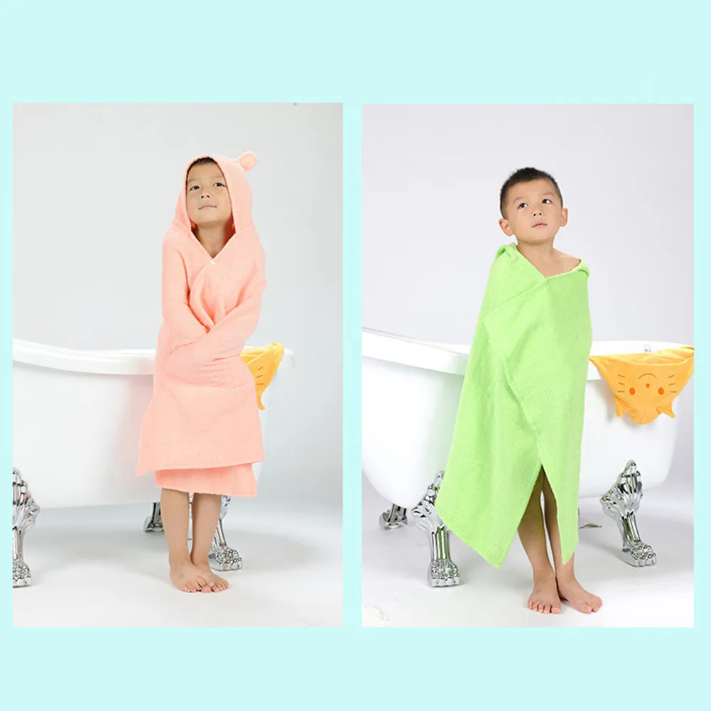 Детское полотенце-накидка с героями мультфильмов; хлопковый банный халат; детская одежда для мытья; милое Впитывающее банное полотенце с капюшоном для мальчиков и девочек; Прямая поставка
