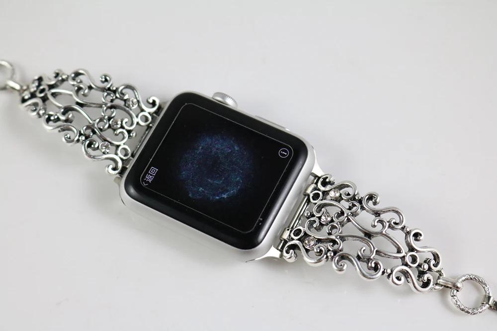 Ремешок для Apple Watch 38 42 мм металлический резной Скелет наручные винтажные стимпанк стиль ремешок для Iwatch женские модные часы полосы