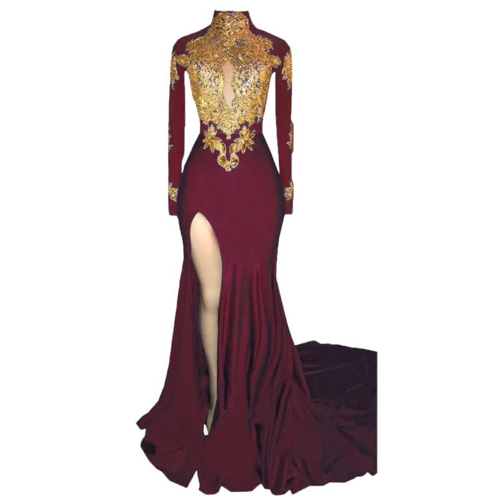 High Grade Applique Long Mermaid Bridesmaid Party Pageant Gown Evening Dresses