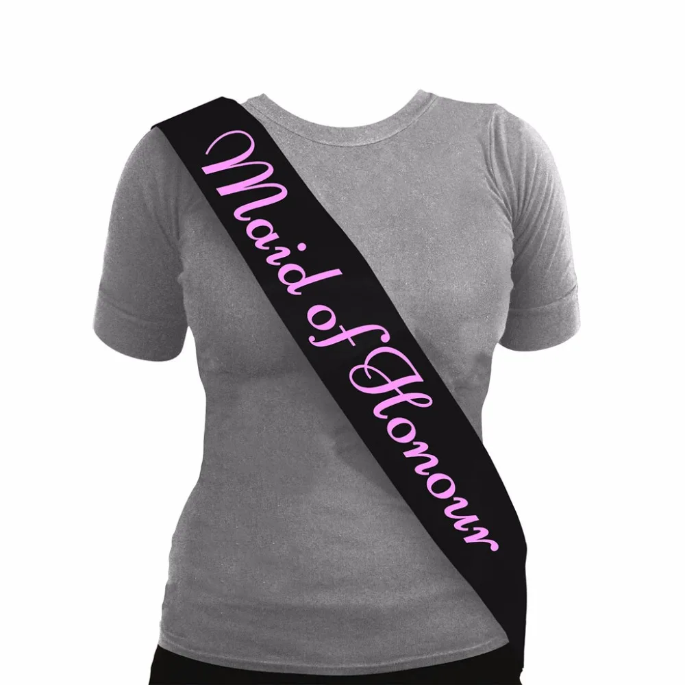 

Maid of Honour Satin Sash Bachelorette Party Sash Wedding Party Team Bride Group Tribe Decoration Favor Gifts