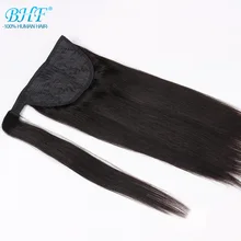 Ponytail Human Hair Remy Straight European Ponytail Hairstyles 60g 100% Natural Hair Clip in Extensions by BHF