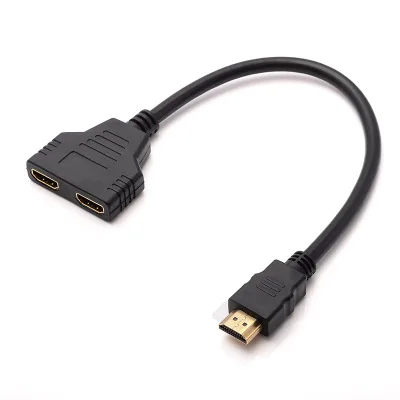 Новое поступление кабель-разветвитель HDMI 1 мужчина к двойной HDMI 2 Женский Y сплиттер адаптер в HDMI HD светодиодный ЖК-телевизор 30 см