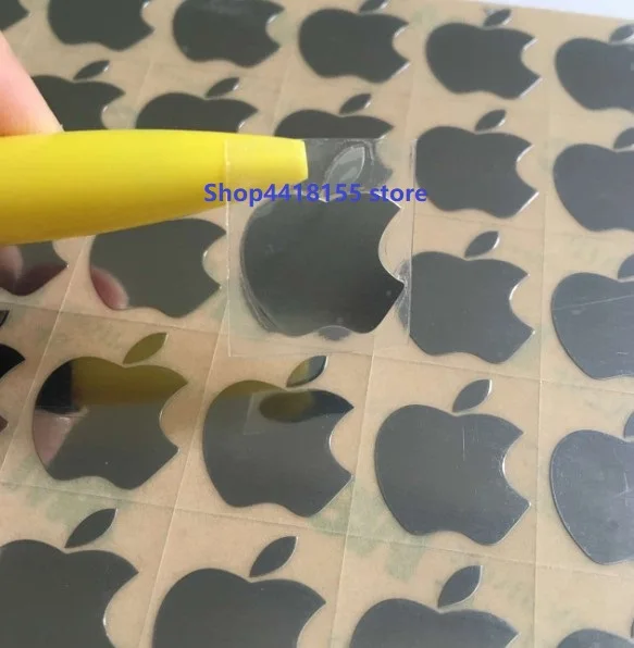 

18X16mm silver , Logo metal stickers for Apple iphone Logo Label Decal, free design,customize logo ,for iphones