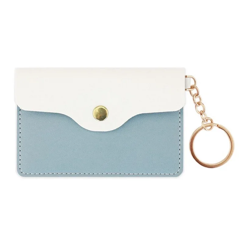 

Lralra Key Wallet PU Leather Card Holder Business Mini Short Small Cute Women's Student Coin Purse Pocket Keychains Money Bag