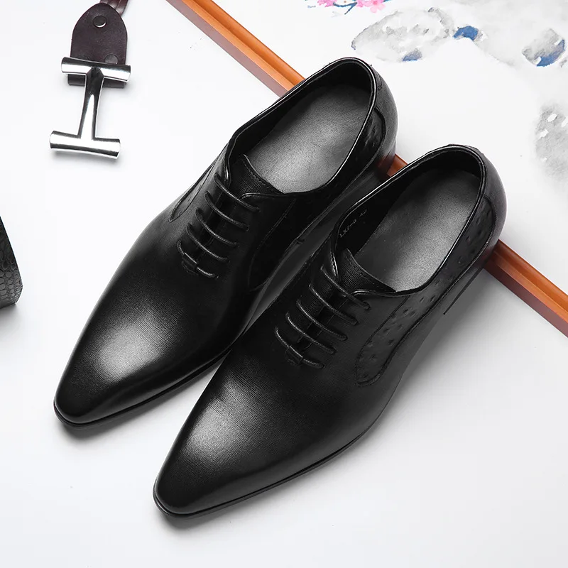 Весенне-летняя деловая дизайнерская обувь для мужчин из воловьей кожи высокого качества; Мужские модельные туфли из натуральной кожи в