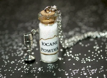 

12pcs/lot The Princess Bride, Iocane Powder with a Goblet Charm Necklace the Battle of Wits Vizzini Dread Pirate Roberts