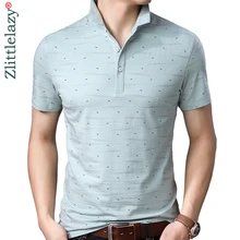 Брендовая Повседневная летняя Роскошная рубашка поло с коротким рукавом мужская рубашка из Джерси Качество мужские поло футболки платье Мода 32539