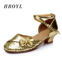 ; танцевальные туфли для латинских танцев; удобные женские туфли на мягкой подошве с золотыми и цветочными узелками; размеры EU24-41 18-25 см