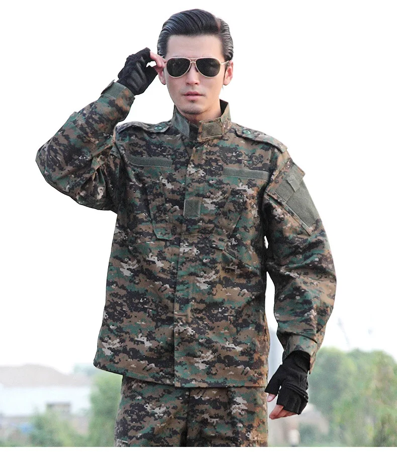 Камуфляжный костюм армейский спецназ униформа одежда тактический военный тактический боевой костюм мужской Камуфляжный костюм куртка +