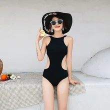 Цельный купальник Женские Купальники Одна деталь большой Размеры Для женщин сексуальный с низким вырезом на спине в черную клетку полиэстер пляжное платье Sierra Surfer