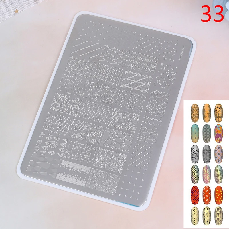 

5.9*3.9in Zebra Strips Classic Line Patterns Nail Art Stamp Template Image Plate Wood Grain Style Stamping Plate