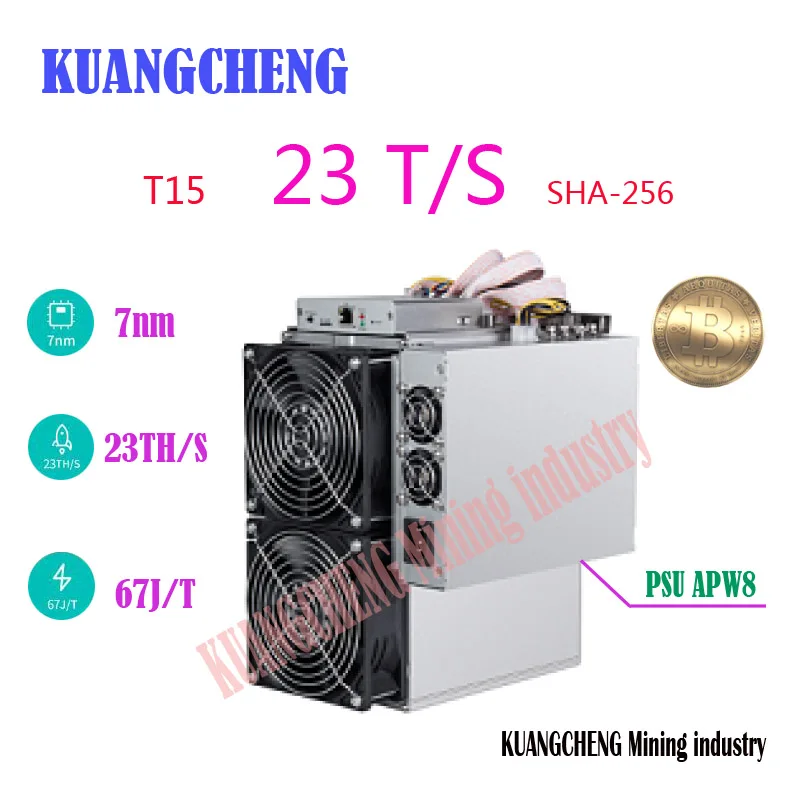 Новые 7nm Bitecoin Шахтер AntMiner T15 23 T МПБ BTC шахтер лучше, чем BITMAIN S9 S9i S9j Z9 мини WhatsMiner M3 M3x Avalon 841 851