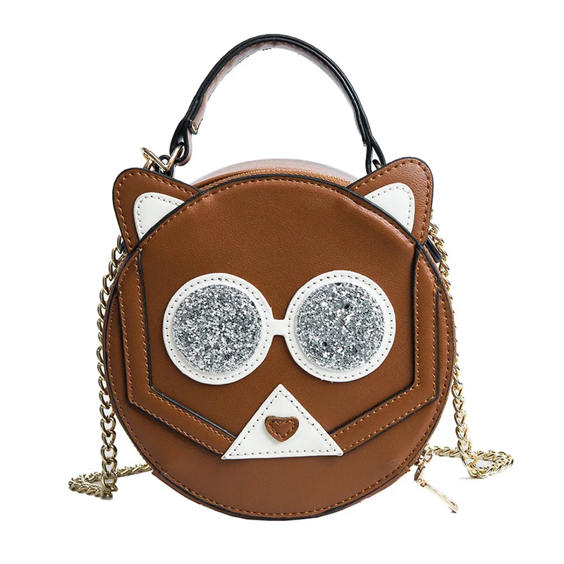 Women Patchwork Handbag Female Leather Roll Circular Bag Famous Crossbody Shoulder Bags Animal Chains Fashion Tote Sac SS7316 (1)