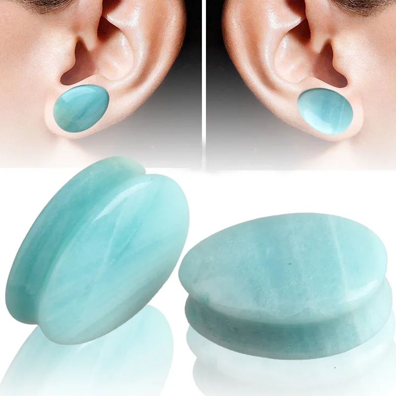 Teardrop Stone Plug Tunnels Ear Gaugesin Body Jewelry from Jewelry