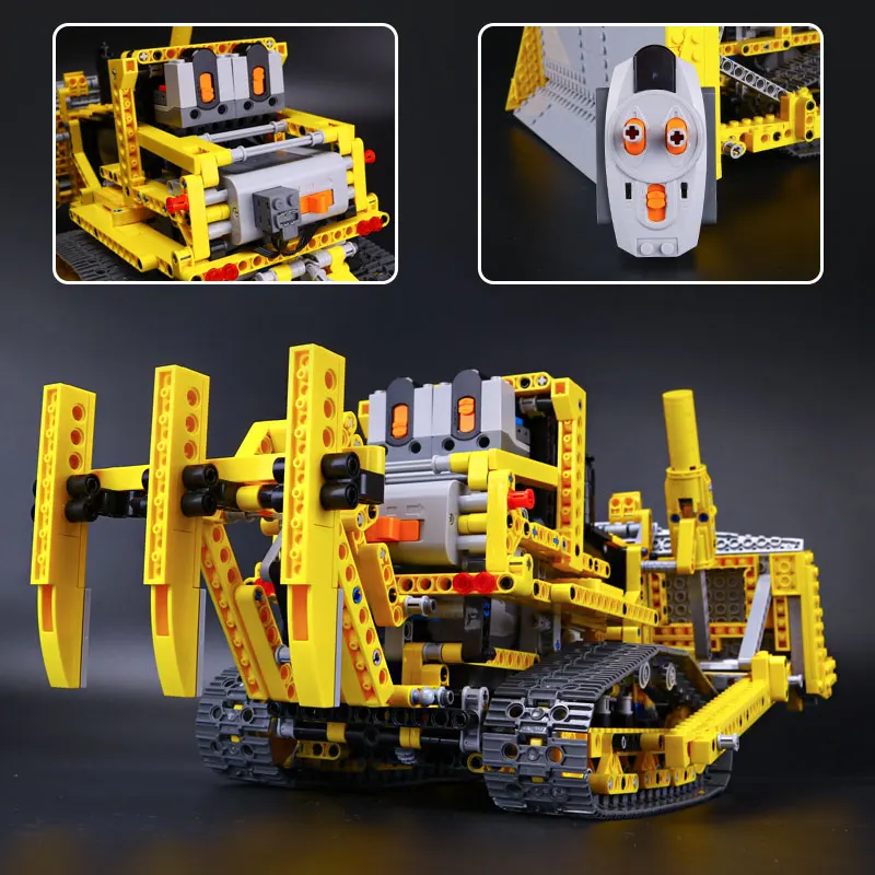 Technic 20008 бульдозер грузовик сборка строительных блоков Кирпичи совместим с 42030 бульдозер с дистанционным управлением