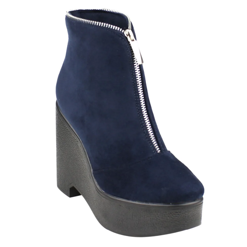 fashion zipper platform boots