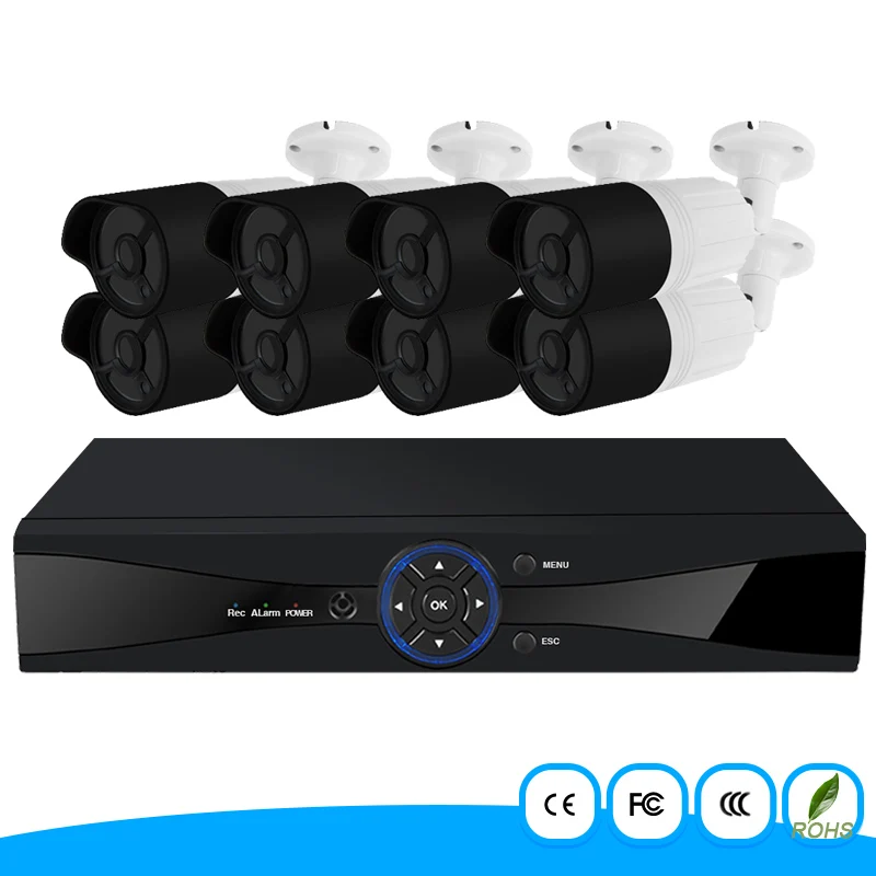

8 Channel 1080P AHD Security Camera System 2.0 Megapixel 8Ch Outdoor H.264 CCTV DVR Kit waterproof and night vision cctv camera