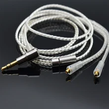 Nobyin upgrade Earphone Silver plated copper wire earphone mmcx cable for SHURE SE215 se846 se535 NOBYIN S8 AZUR3 Pro headphones extremely soft 7n occ pure silver gold plated earphone cable for shure se535 se846 se425 se215 mmcx