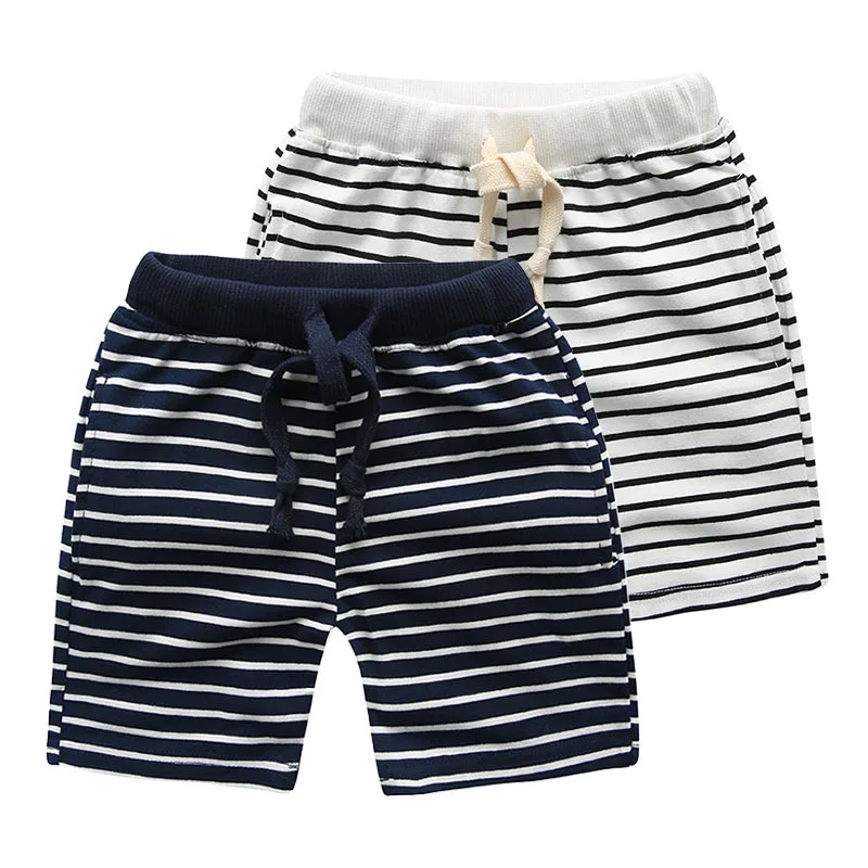 Летние свободные шорты для мальчиков детские пляжные мальчиков штаны От 2 до 8 лет Дети Мальчики полосы Спортивные шорты