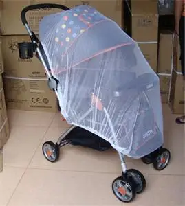 

1Pc New White Infants Baby Stroller Pushchair Mosquito Insect Net Safe Mesh Buggy Crib Netting Cart Mosquito Net