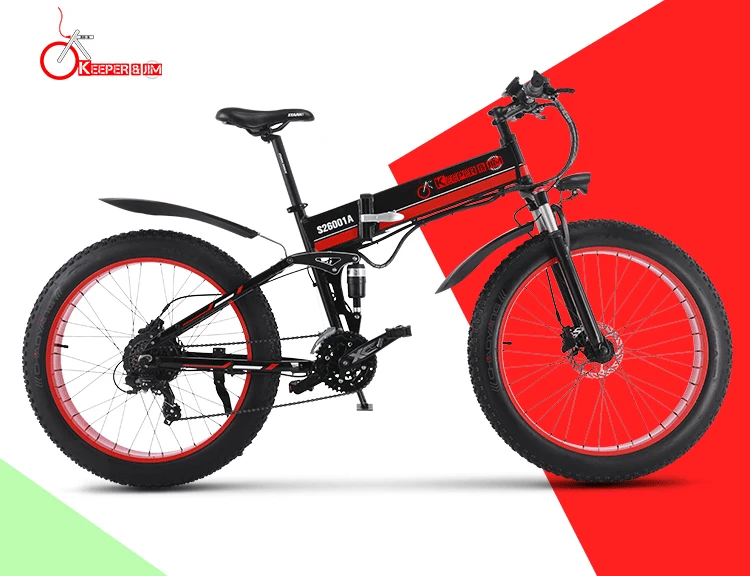 Best 26 inche Electric bike  ebike 48V1000W Fat Tire bike Mountain snow ebike  Folding electric bicycle electric mountain bike e-bike 5