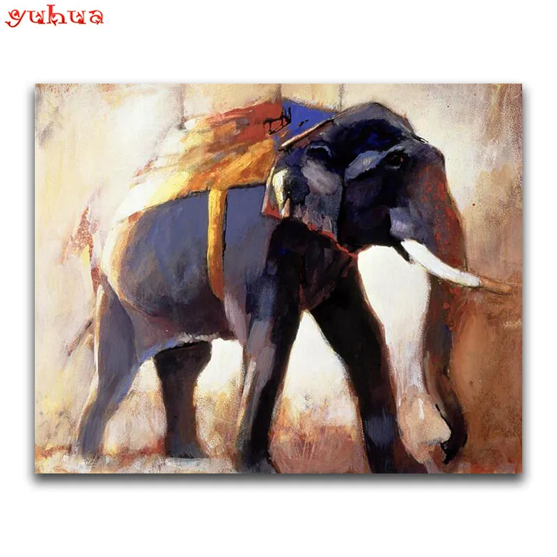 DIY 3D Diamond mosaic Animal colorful Full Round Diamond painting Elephant Full Square Diamond embroidery Cross stitch sale
