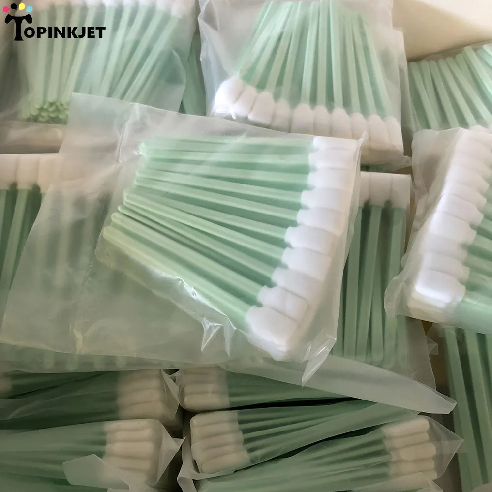 

500 pcs LARGE FOAM CLEANING SWABS IDEAL FOR VEHICLE DETAILING FOR EPSON ROLAND MIMAKI MUTOH PRINTER PRINTHEAD CLEANING STICKS