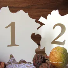 Пользовательские осенние клен лист Свадебные плакаты вино стекло эскорт день рождения, детский душ пустой стол приема номер карточки с именем