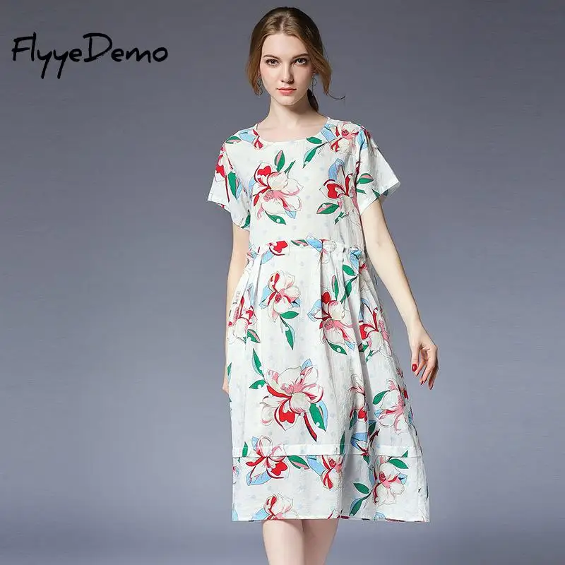 2018 Summer New Original Cotton Linen Loose Dress Mori Girl Short ...