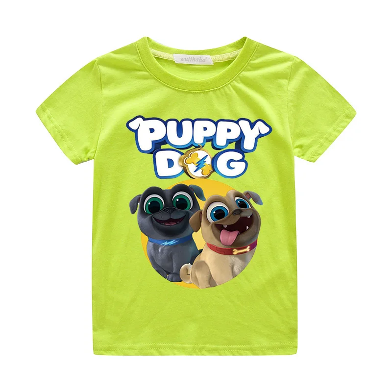 Детские футболки с объемным изображением забавных щенков, щенков, приятелей, топы, одежда детские летние футболки с короткими рукавами Повседневная футболка для мальчиков и девочек г. ZA061