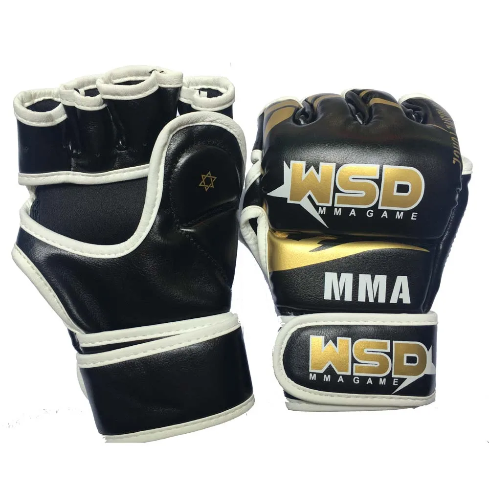 Полупальцы взрослые женщины/мужчины Муай Тай Бокс MMA Перчатки для спарринга