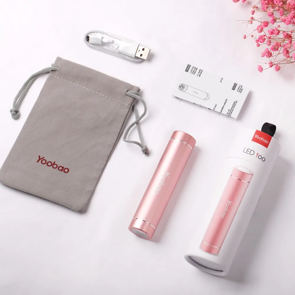 Yoobao L25 2500 мАч Мини банк питания 1 Вт Светодиодный светильник внешняя батарея