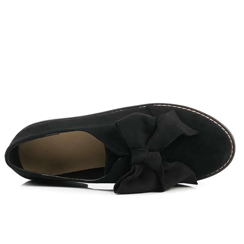 Femmes Lacets 34 Chaussures 43 Décontractées Match Les Taille Élégant Pour noir Pompes Tous Dames Apricot À marron Troupeau forme Plate 2019 Mode Qutaa IUz5w5