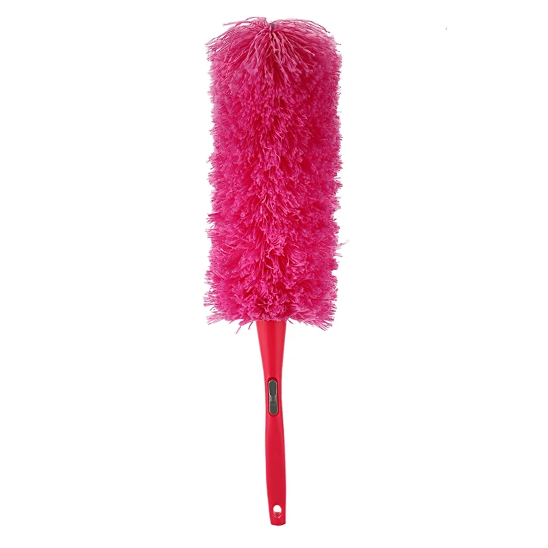 Pink Волшебная мягкая щетка для смахивания пыли из микрофибры пыли метелка для пыли с ручкой перо статическое анти - Цвет: Pink