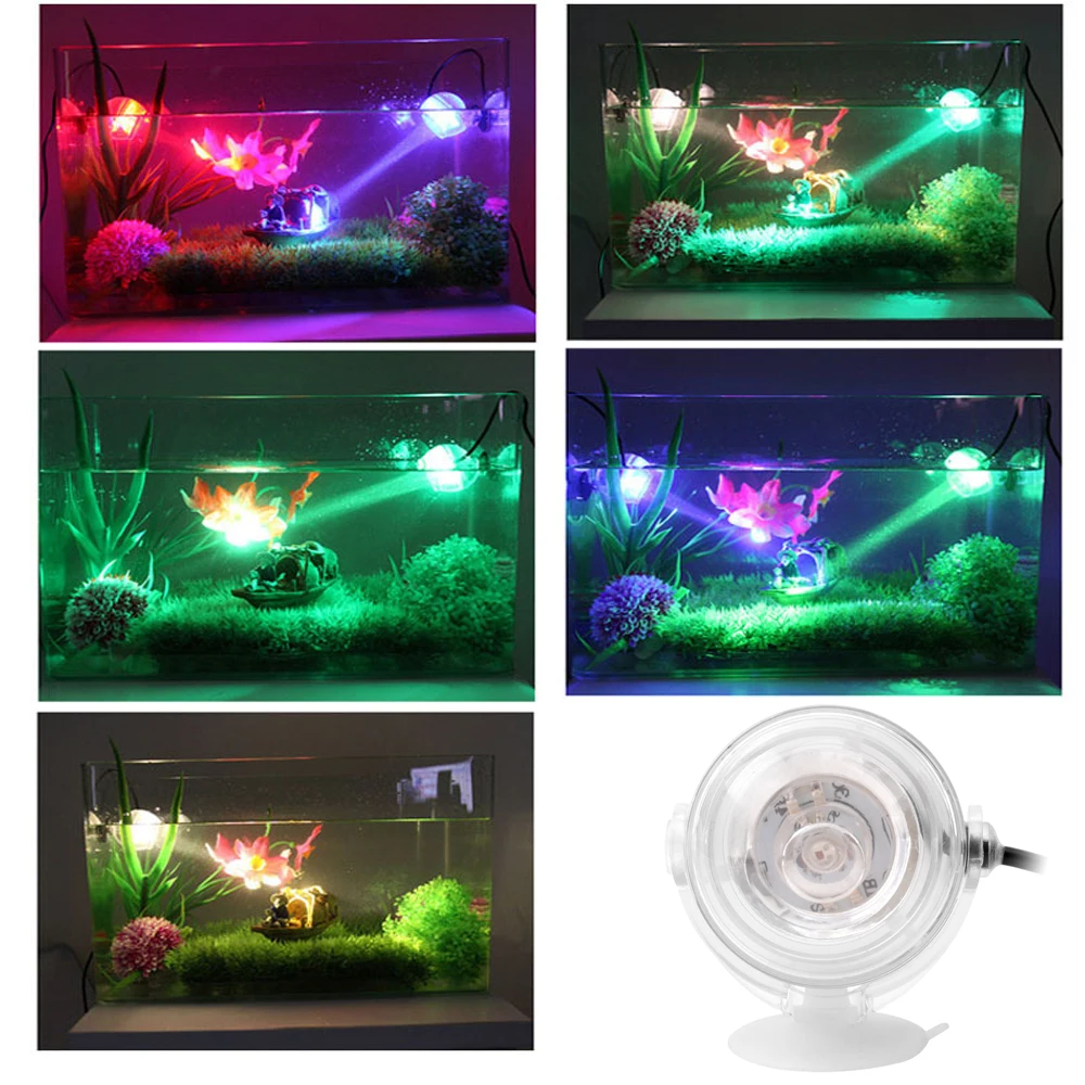 

DC 5V USB LED Submersible Aquarium Light IP65 Waterproof Underwater Fish Tank Light Lamp Colorful LED Reef Light Spotlight