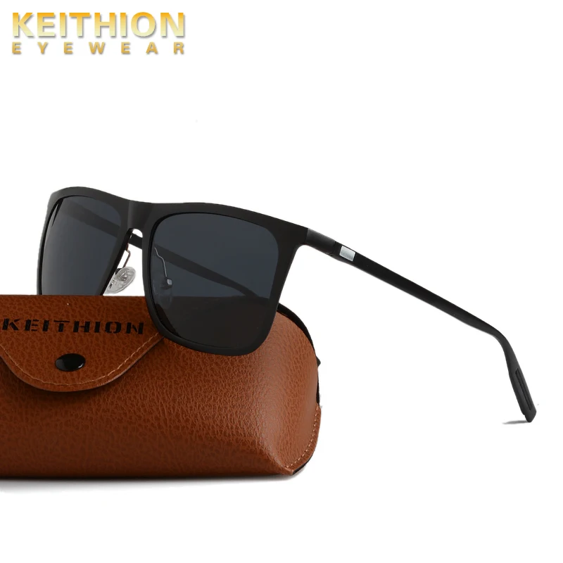 KEITHION Aluminium Magnesium Sunglasses Men Polarized Square Glasses Brand Design UV400 Protection Shades oculos de sol hombre